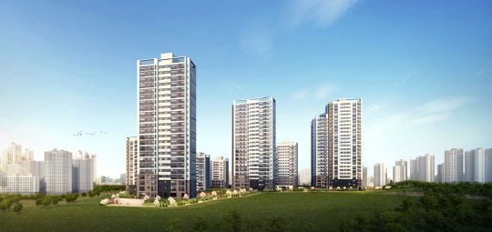 위례신도시 우미린2차 투시도.  우미건설 제공